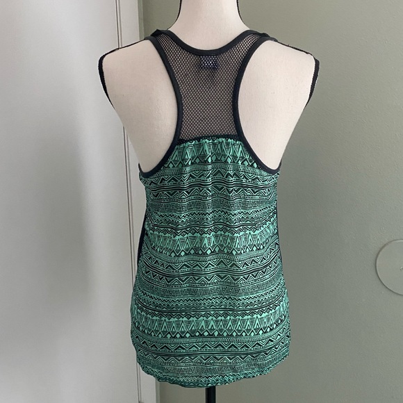 ❤️3x$20 Empyre Celia Black & Mint Tribal Tank Top - Picture 4 of 10